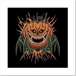 Spider Pumpkin Monster Posters and Art